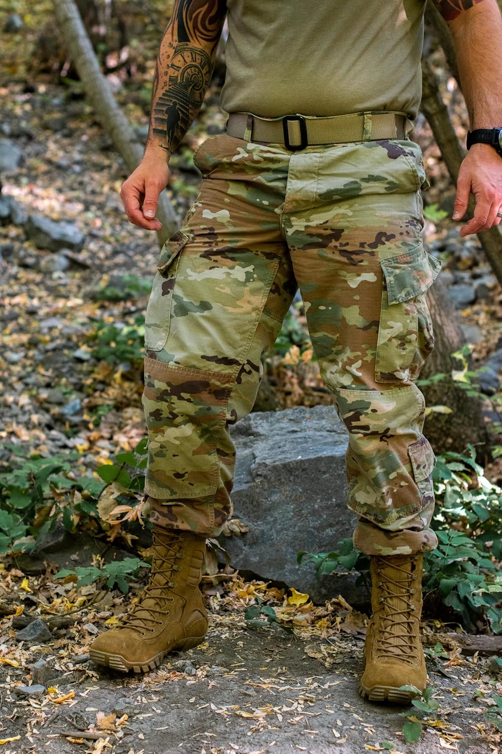 Belleville Hot Weather Hybrid Assault Boot - Shockmaster PU Midsole for Military Boots - Vibram Ibex Outsole for Army Footwear - Full-Grain Cattlehide Leather - Moisture Wicking Lining