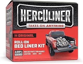 HERCULINER HCL1B8 Roll-on Bed Liner Kit,Black, 1 Gal.