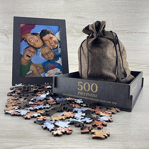 PuzzlesPrint Rompecabezas de madera personalizado, rompecabezas de madera personalizado con tu foto, caja de regalo de madera incluida (250 piezas)
