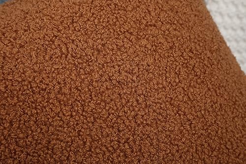 Miniatura 4 de TangDepot Paquete de 2 fundas de almohada lujosas y esponjosas de piel de oveja sintética, fundas de almohada cuadradas, fundas de almohada para