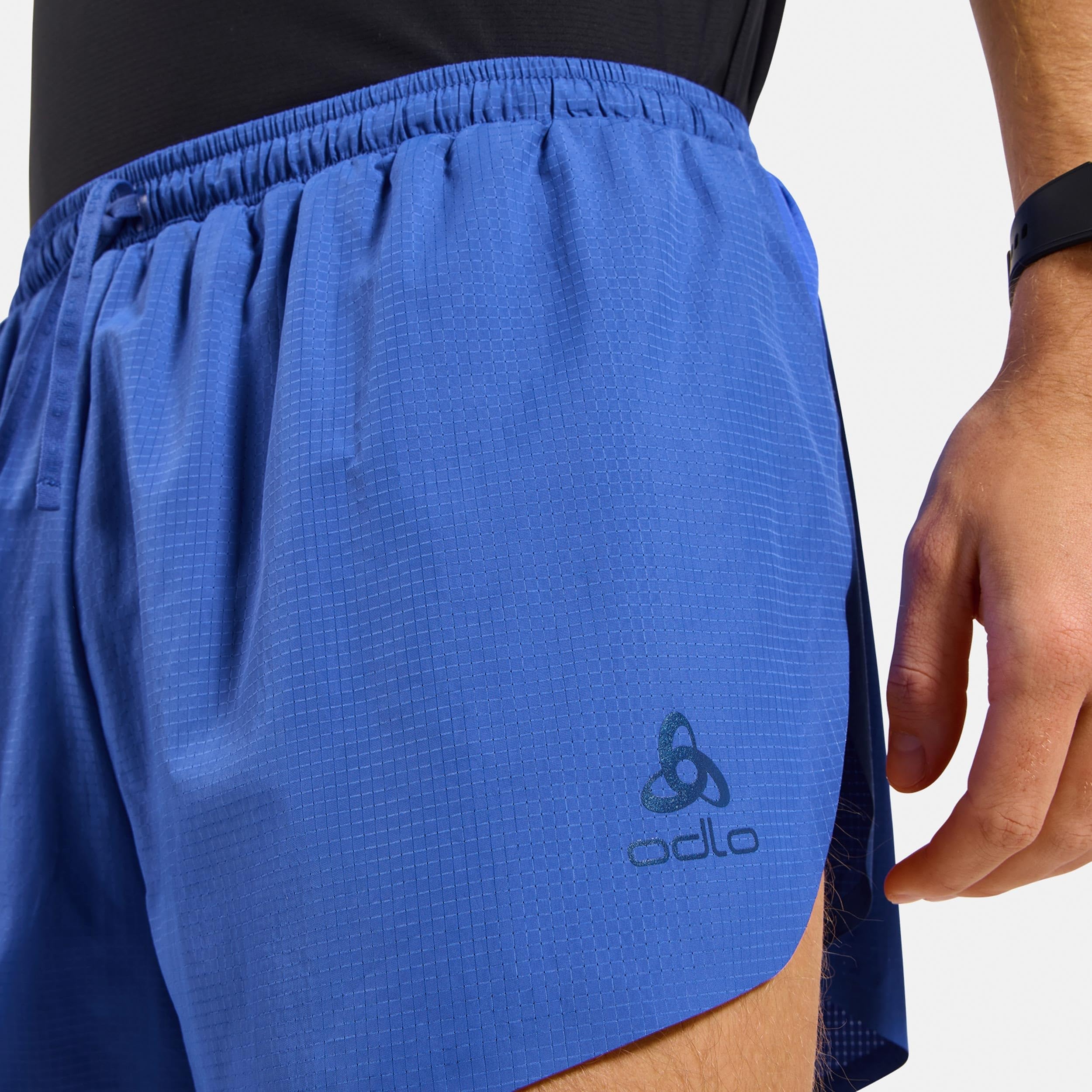 Odlo Zeroweight 3In Split Short da Running Uomo Blu - Abbagliante Blue S