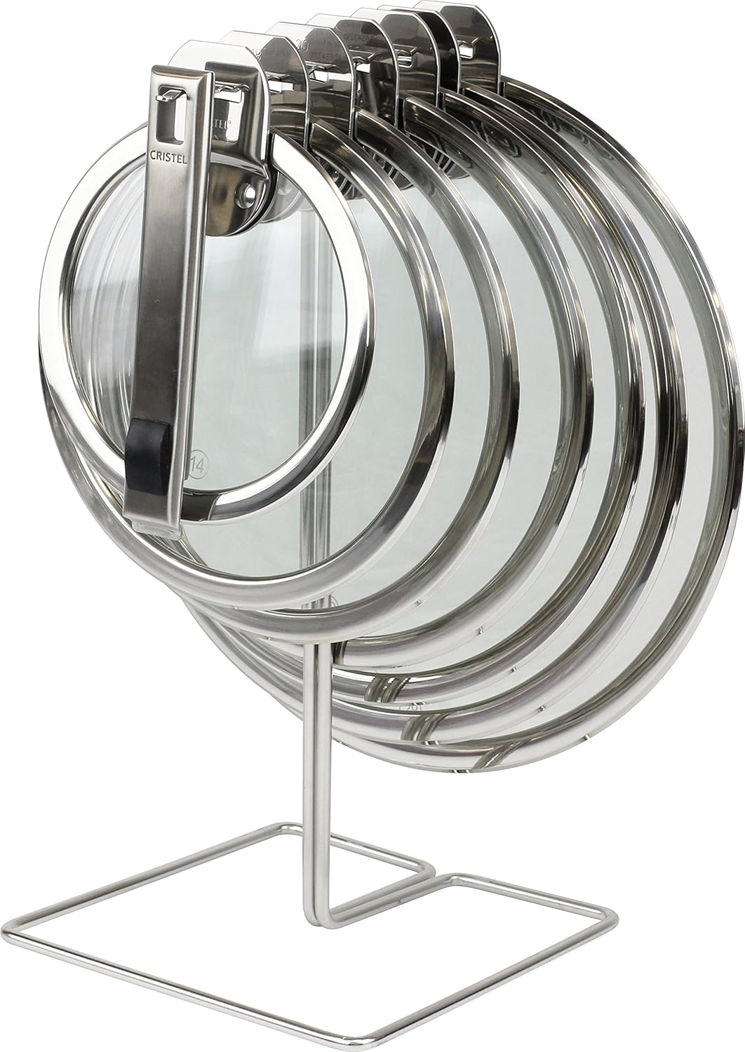 Cristel Strate K26SA Glass Lid, 10", Silver
