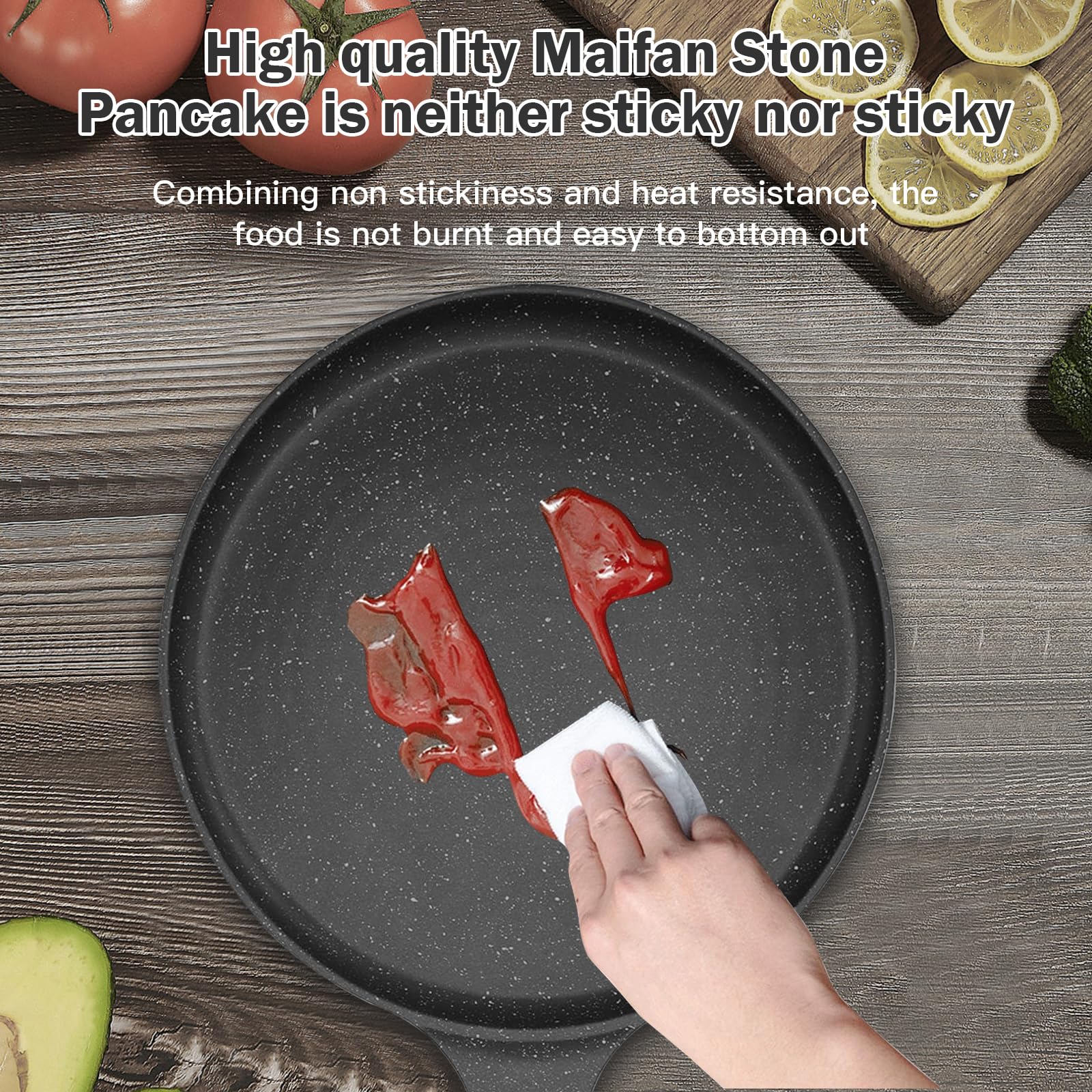 Padella Per Crepes 20cm Antiaderente - Con Distributore Massa, Compatibile Induzione - Foto 10