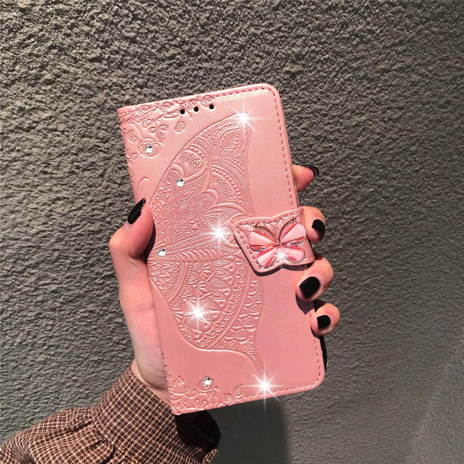 Zyzxhzd Xiaomi Mi Redmi Note 8 3d Butterfly Flower Wallet