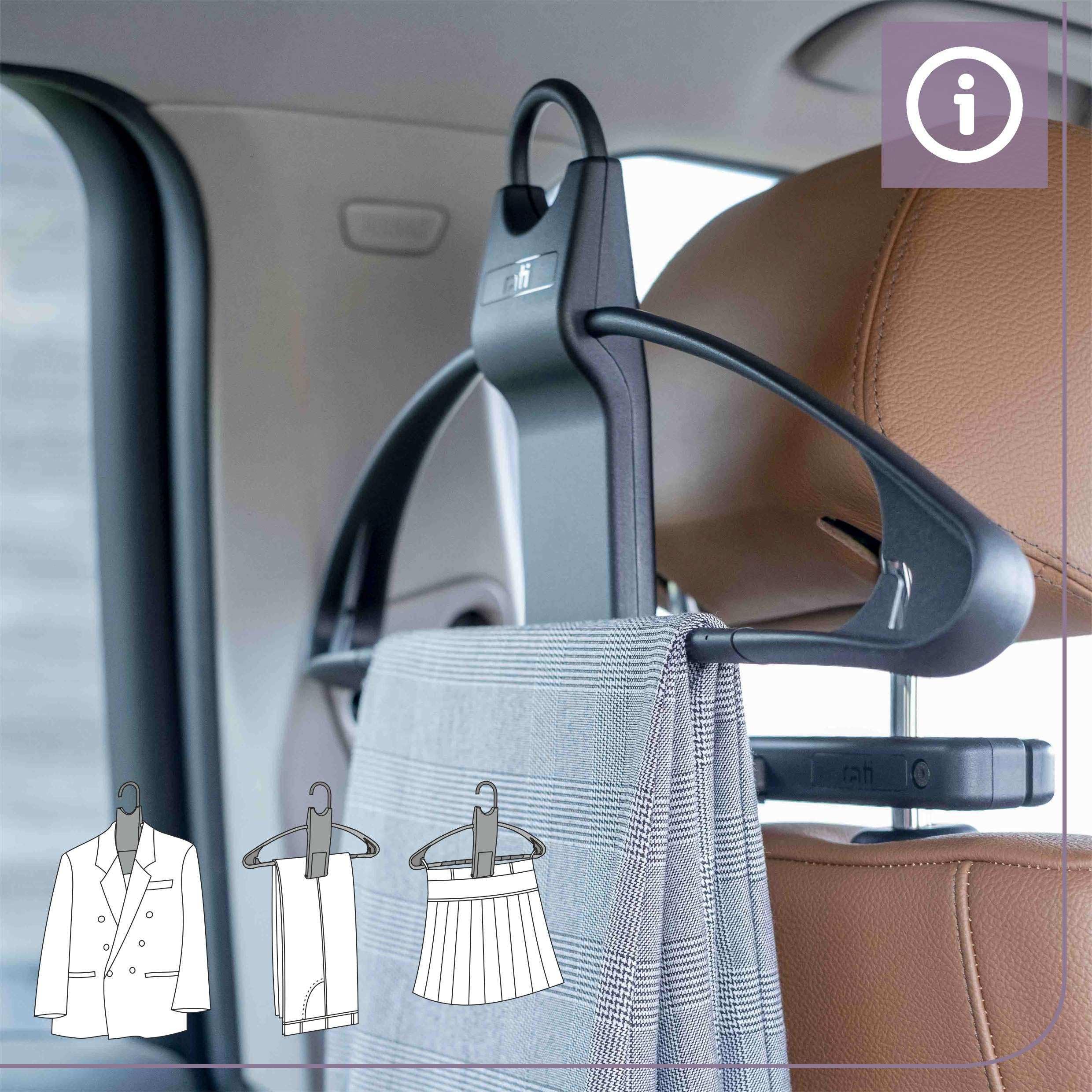 rati HANGER Appendiabiti intelligente per auto, appendiabiti, porta giacca per poggiatesta, appendiabiti per auto