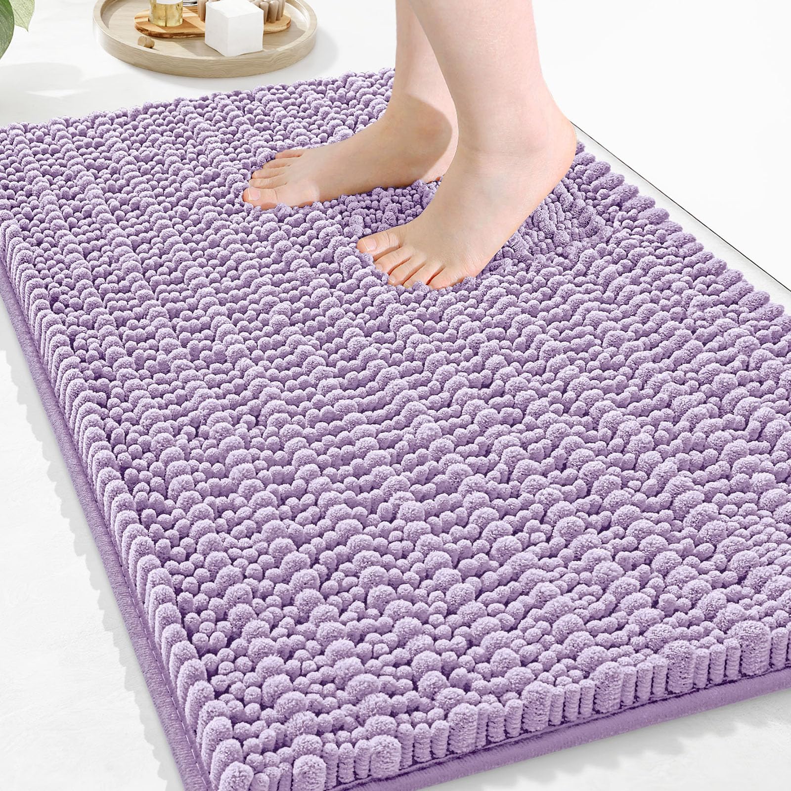 Arotive Luxury Bathroom Rugs 30x20, Extra Soft Thick Absorbent Shaggy Chenille Bath Rugs, Non-Slip Machine Wash Dry, Bath Mats for Bathroom Floor, Tub