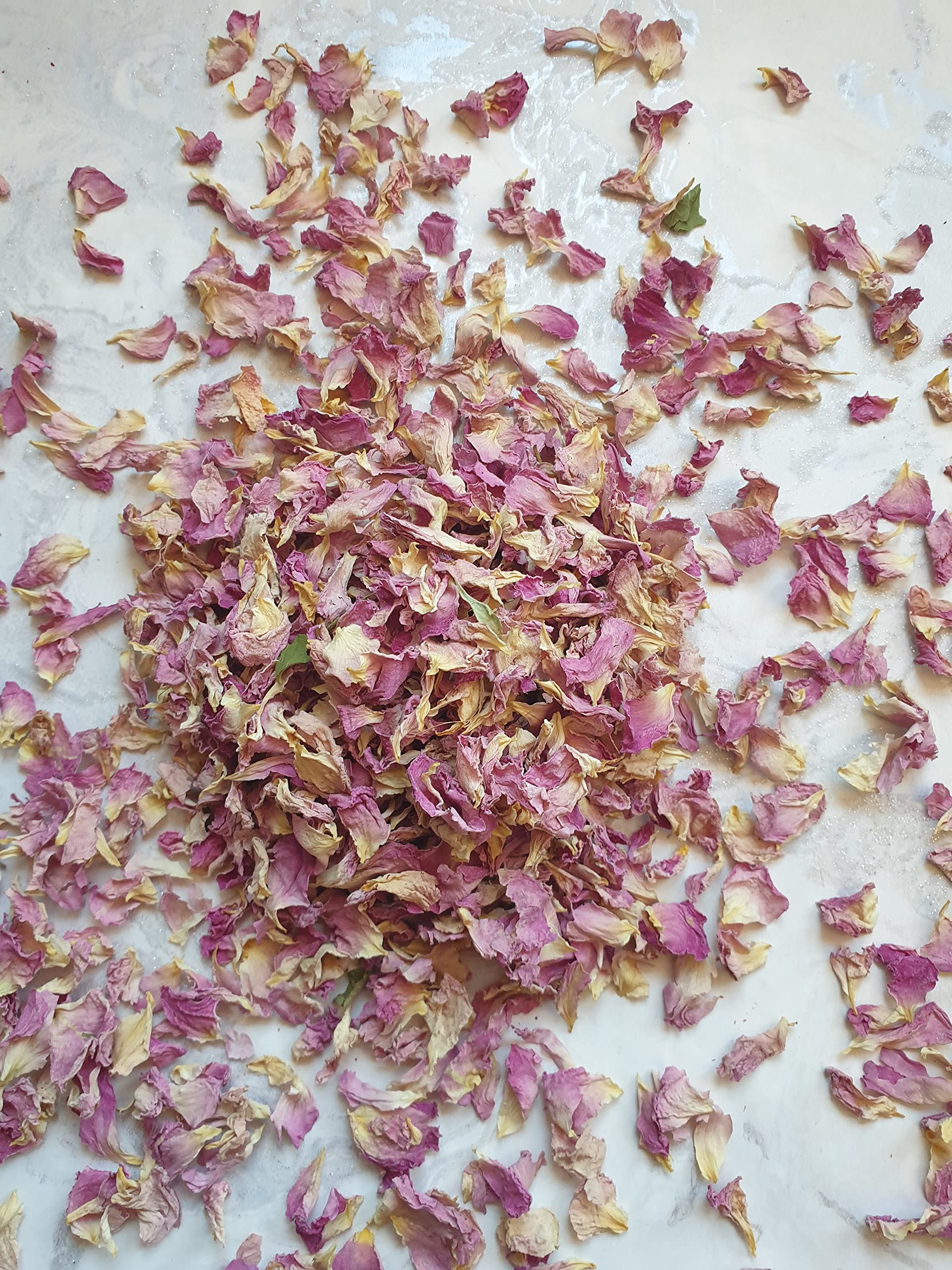 Fun Floral Fusions Biodegradable Confetti - 1 Litre 10/12 Guests - Wedding Confetti - Dried Flower Petals - Real Petal Confetti - Cream and Pink Rose Petals