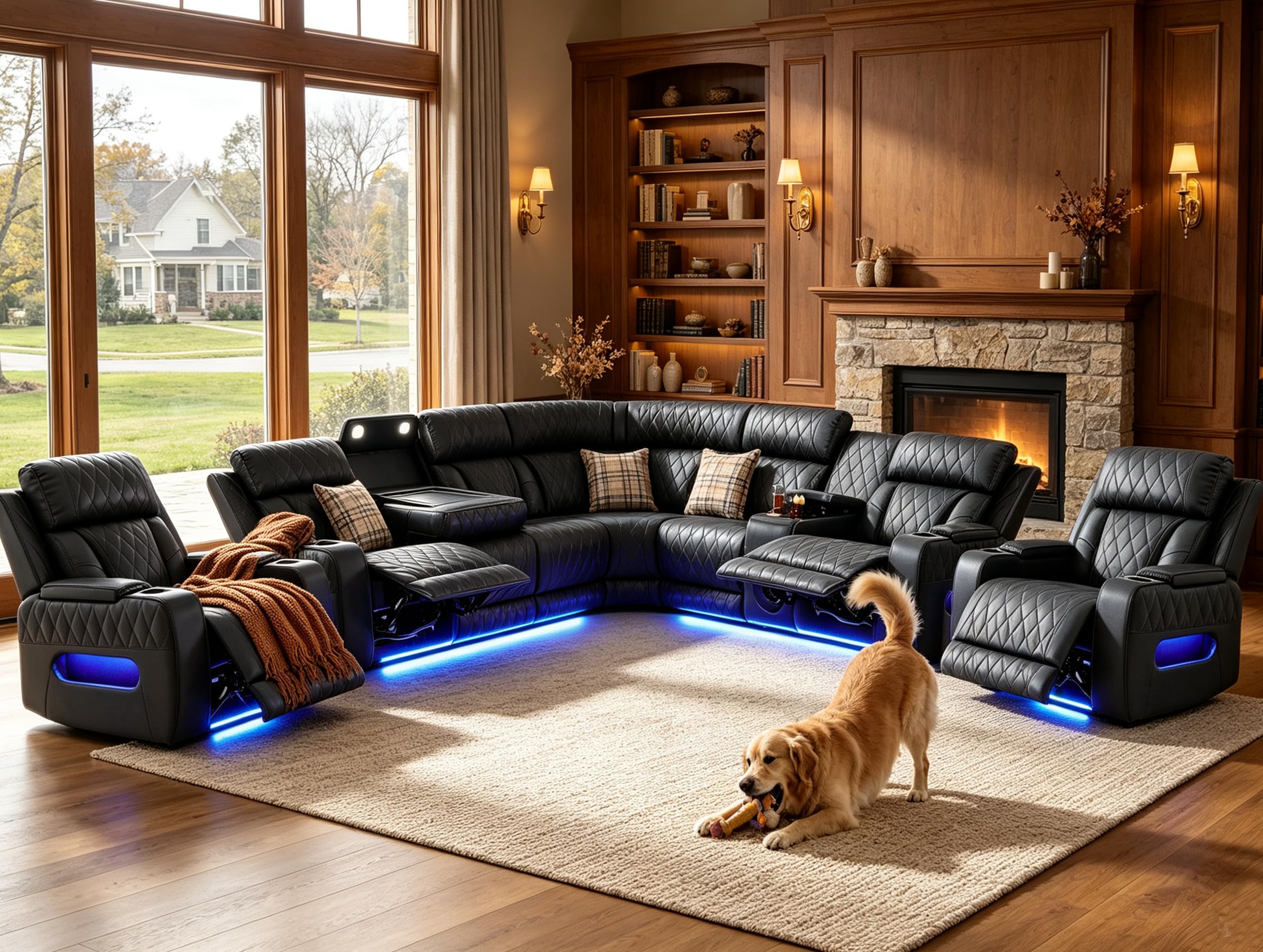 Blackish Gray / Sectional+2Chair