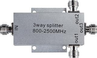 Lysignal Power Splitter 800-2500MHz Signal Divider with N Female Connector for Mobile Cell Phone Signal Booster Amplifier (3 Way)