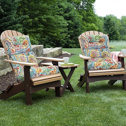 Miniatura 6 de LVTXIII Paquete de 2 cojines de respaldo alto para exteriores, 22 pulgadas de ancho x 20 pulgadas de profundidad, cojines de asiento y respaldo