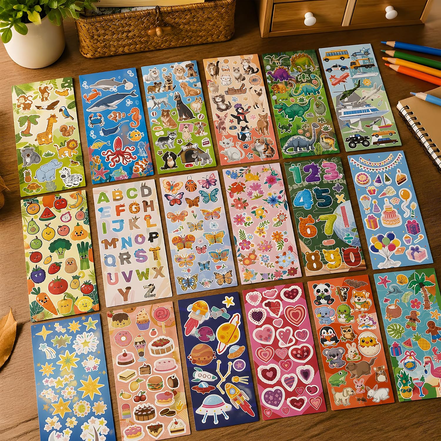 36 Sheets Stickers for Kids - Cute Stickers Pack for Scrapbook thumbnail