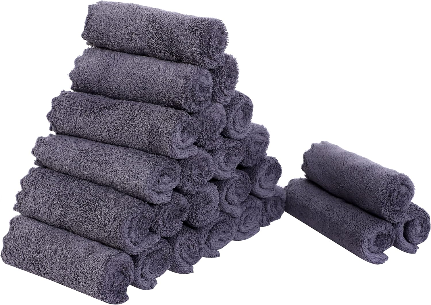 24 Pack Kitchen Dishcloths - Does Not Shed Fluff - No Odor Reusable Dish Towels, Premium Dish Cloths, Super Absorbent Coral Fleece Cleaning Cloths, Nonstick Oil Washable Fast Drying (Multicolor) : Home & Kitchen