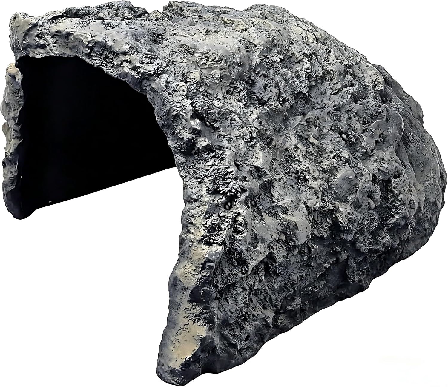 Rock Cave Habitat Hidden for Reptile and Amphibians.Terrarium & Aquarium Decor, Reptile hideout Hide Cave, Perfect for Bearded Dragons,Lizards,Snakes,Turtles,Geckos,Tortoises,Small Animals -Large Size