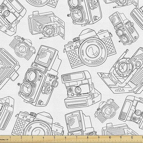 Miniatura 77 de Ambesonne The Yard - Tela de hibisco de flores tropicales en tonos de la vida real, tela decorativa para tapicería, cestas de almacenamiento