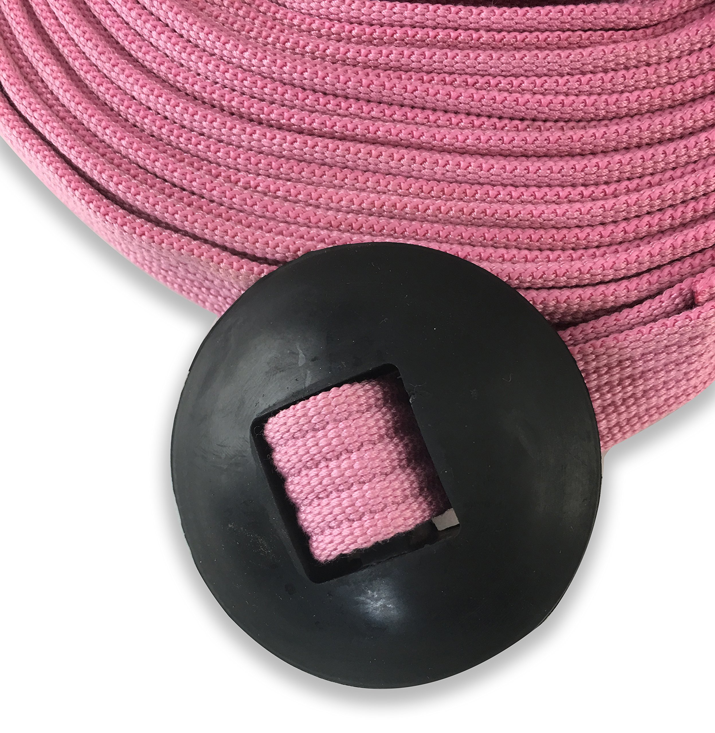 24 'Plat Coton Web Longe avec Mousqueton et en Caoutchouc Arrêt – par du Sud-Ouest Equine, Rose