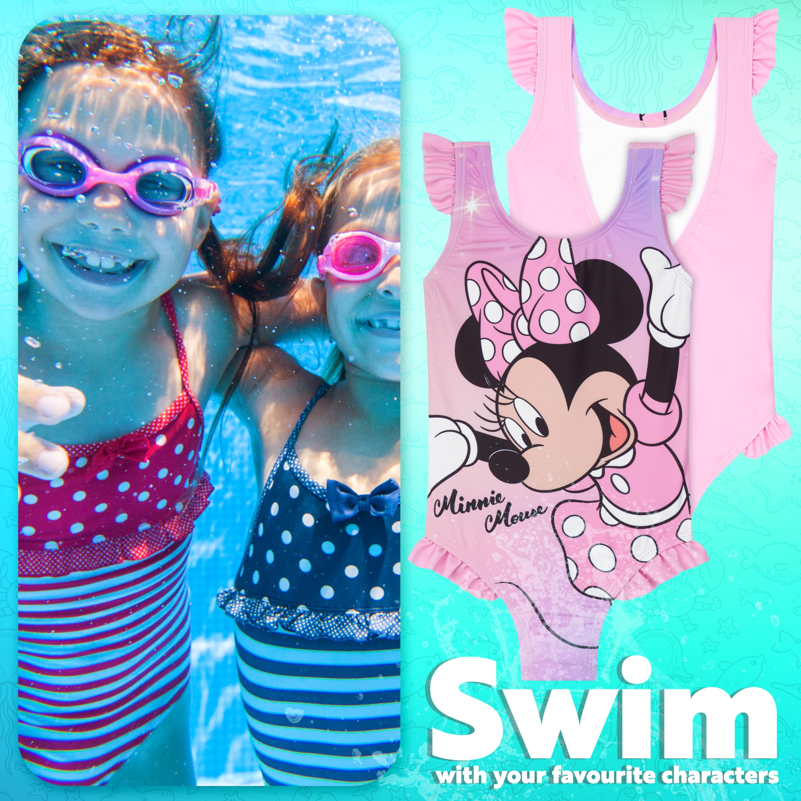 Get Trend Minecraft | Pokemon Bañador Niña Bebe Traje de Baño Natación de Pieza Única para Piscina y Playa