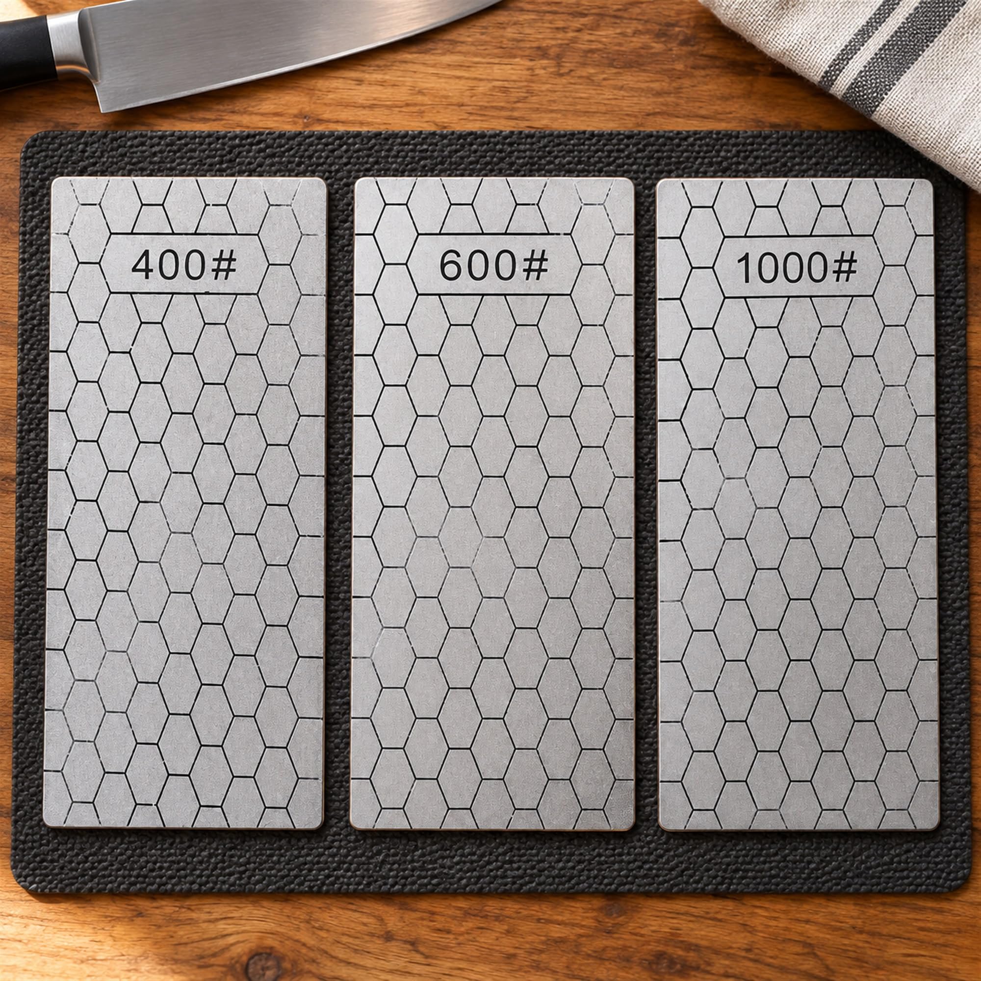 Honeycomb Diamond Sharpening Plate, Knife Edge Honing Tool for Kitchen Cutlery Care and Outdoor Blade Maintenance