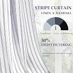 Randall Rustique style ferme semi-sheer Ticking Rideau de lumière Filtration de luxe doux de lin Grommet mélange de fils teints de fenêtre lourd drape pour salon / chambre à coucher / infirmière,2-Pack 38" Wx84 L, bleu