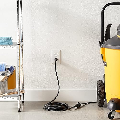 Miniatura 6 de Tienda Basics Cable de extensión, 13 amperios, 125 V, 20 pies, color negro, paquete de 2