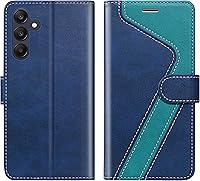Vista 34 de para Samsung Galaxy A14 5G (2023) Funda tipo cartera, Funda de cuero con tapa [Bloqueo RFID] Soporte para tarjetas de crédito Folio Soporte