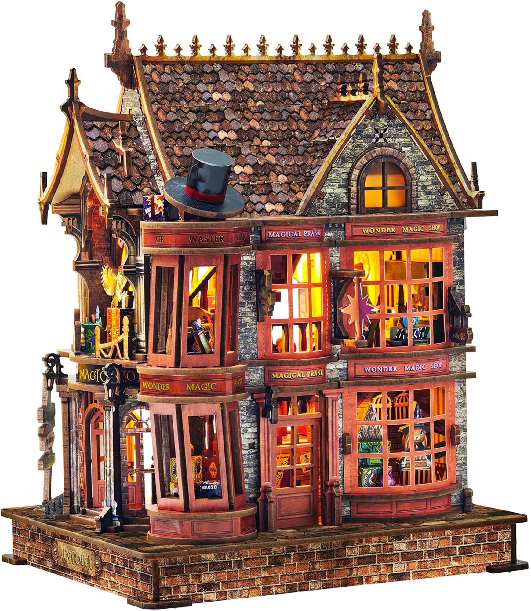 DIY Miniature House Kit, Magic Wonder House Book Nook for Adult