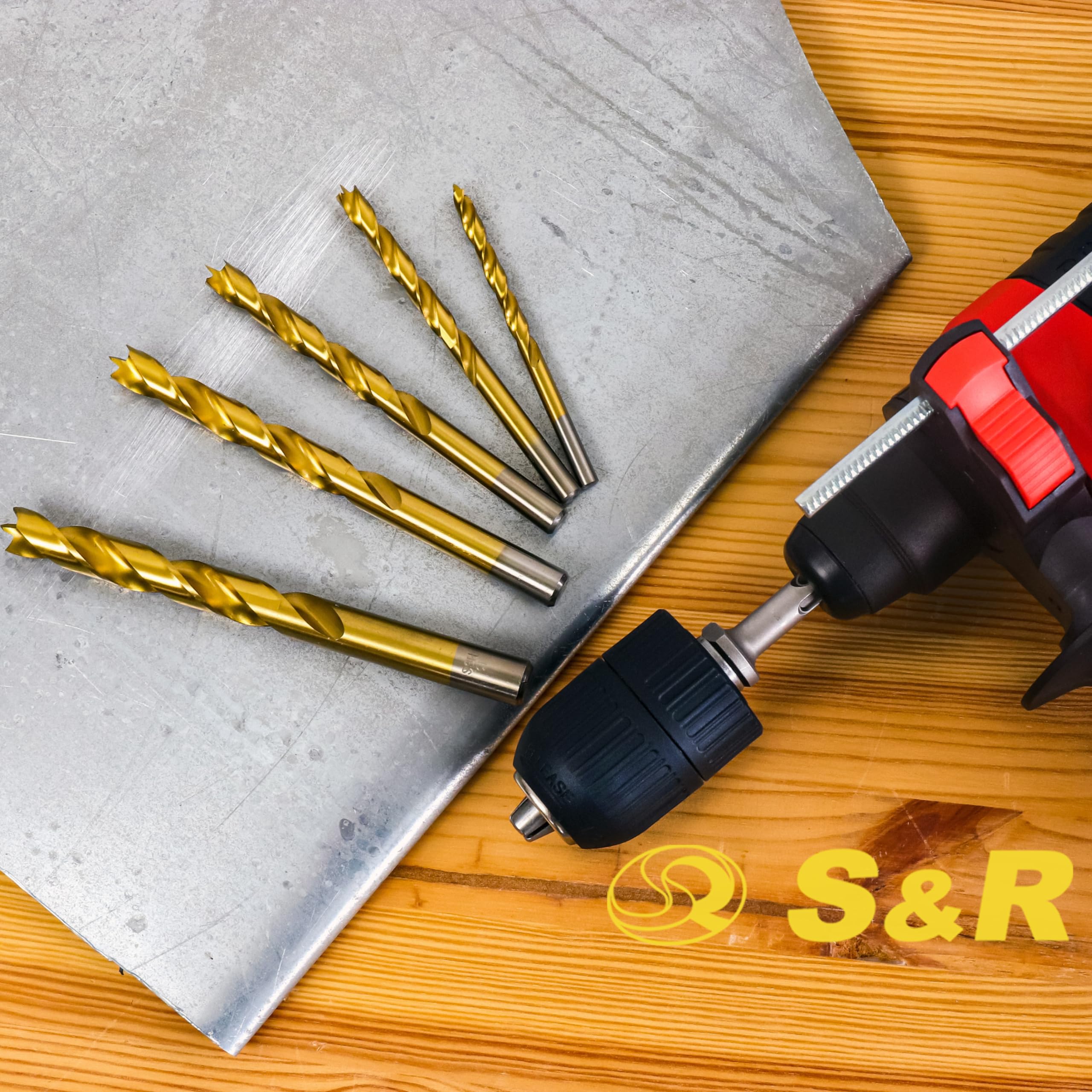S&R Mandrino Trapano Autoserrante SDS-Plus. Mandrino per Avvitatore a Chiusura Rapida 1.5-13 mm 1/2" - 20UNF - Filettatura M12 - Adattatore sds-plus e Adattatore 1/4" Esagonale.