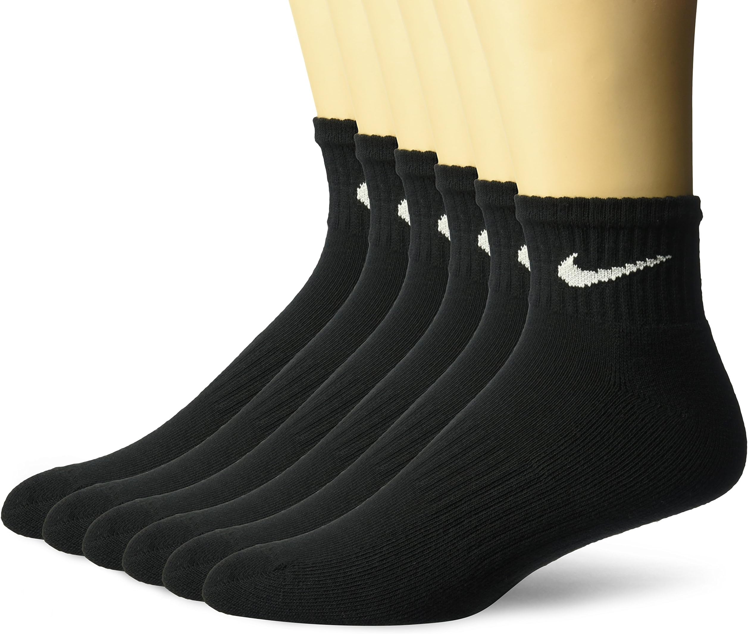 Nike womens Performance Cushion Quarter Socks With Band (6 Pairs)