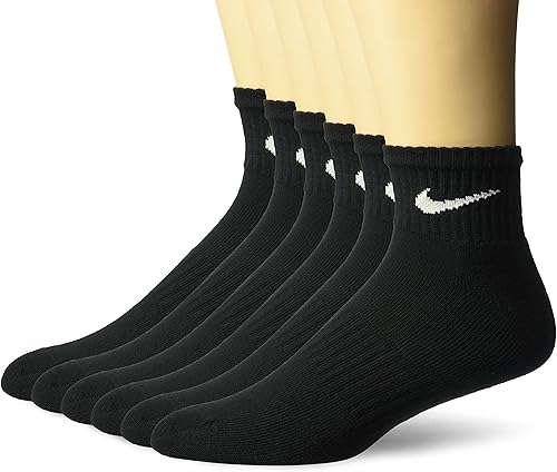 Nike Calcetines bajos acolchados de rendimiento con franja 6 pares