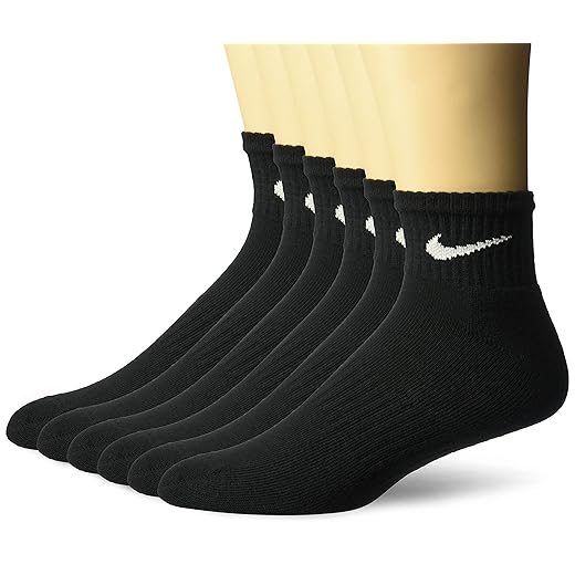 Nike Women's Performance Cushion Quarter Socks with Band (6 Pairs)