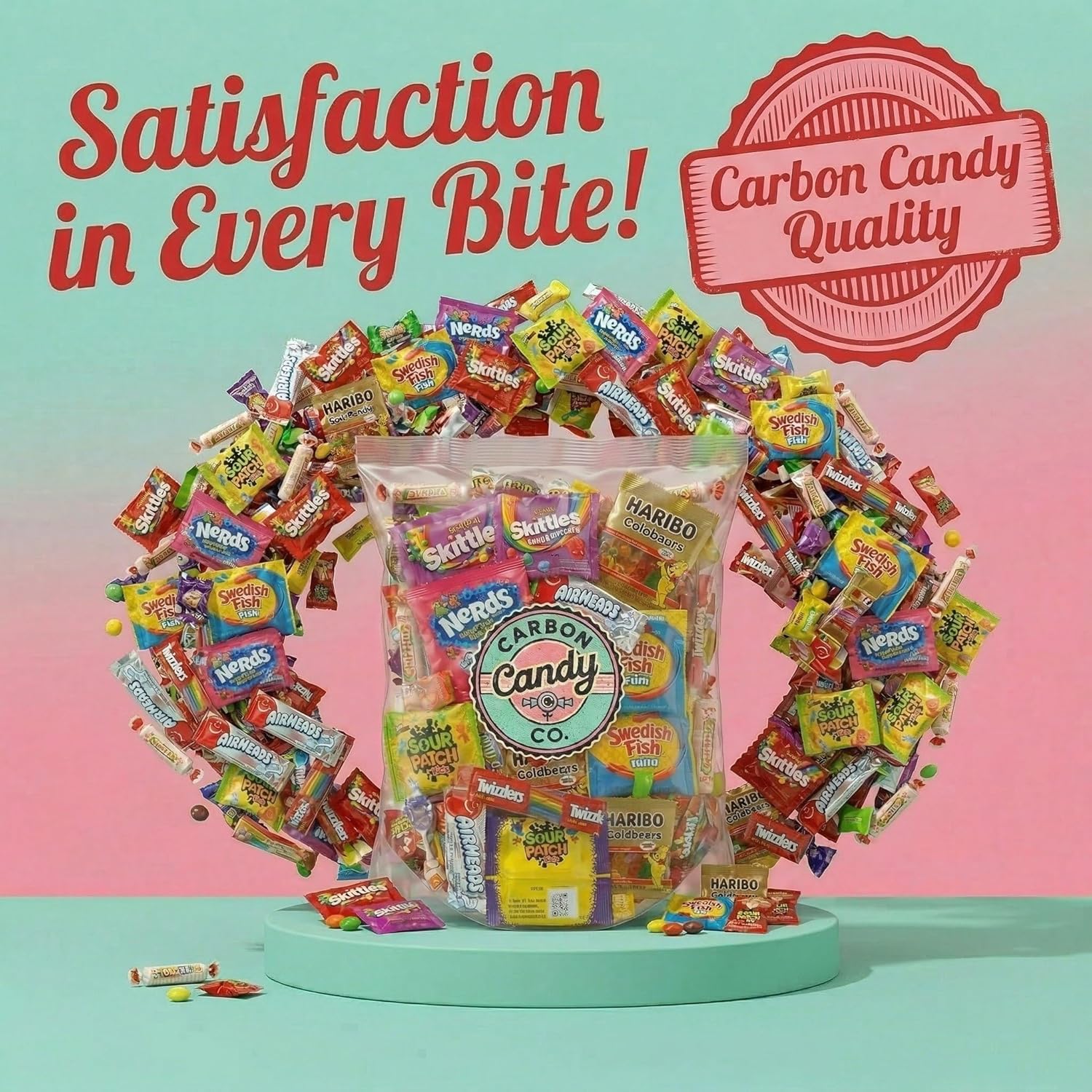 Bulk Candy Variety Pack - 4 lb - Bulk Candy Individually Wrapped - Assorted Mix - Lollipops, Hard, Fruity - Dulces - Big Bag for Party Favors