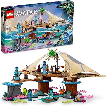LEGO Avatar The Way of Water Metkayina Reef Home 75578, Building Toy Set with Village, Canoe, Pandora Scenes, Neytiri and Tonowari Minifigures, Movie Set