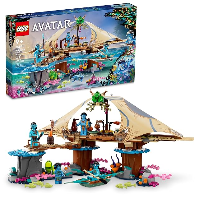 LEGO Avatar The Way of Water Metkayina Reef Home 75578 Building Toy Set with Village Canoe Pandora Scenes