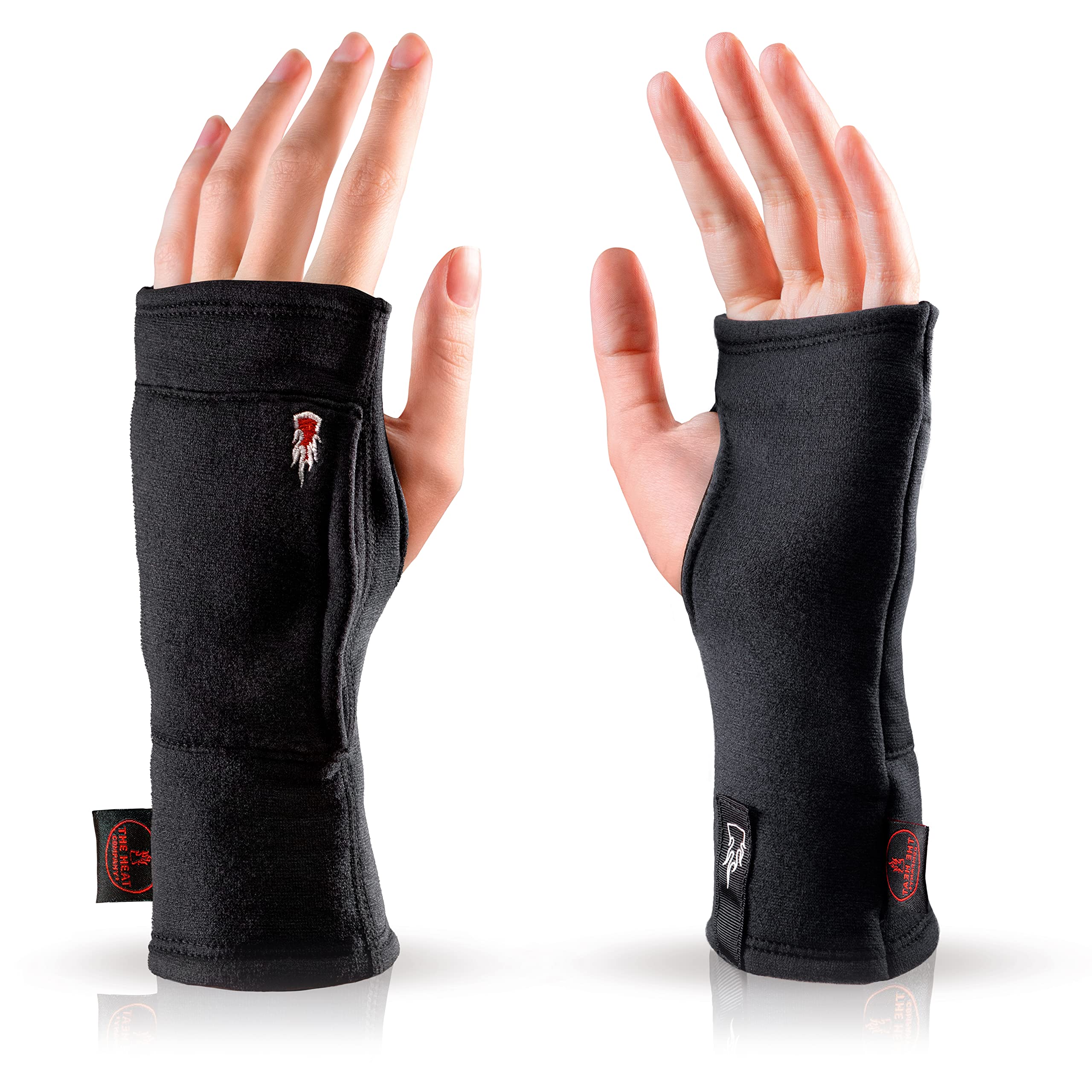 THE HEAT COMPANY Guantes sin dedos lana merino medio dedo invierno unisex