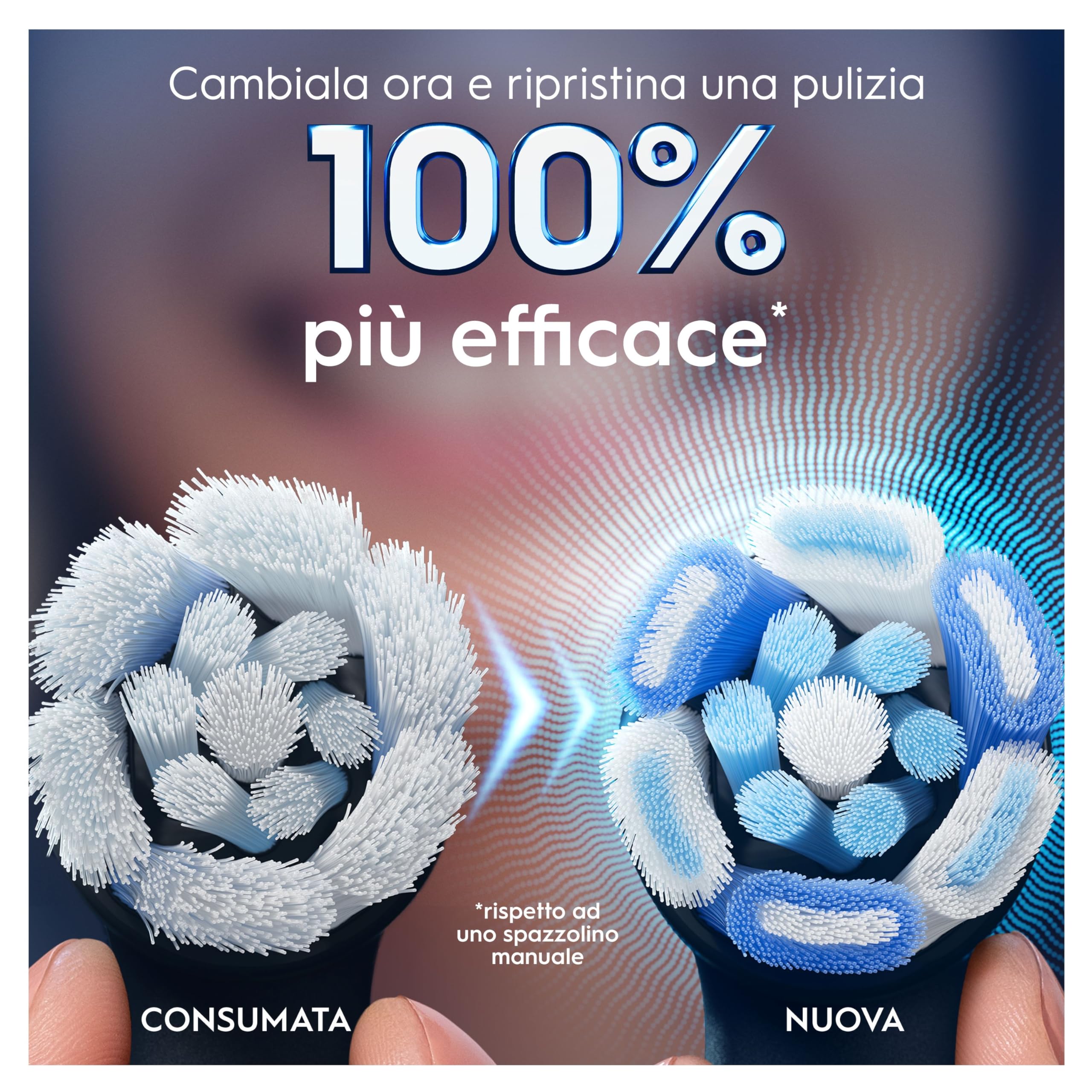 Oral-B Testine di Ricambio iO Ultimate Clean, Nere, 10 Ricambi - 10 Testine di Ricambio per Spazzolino Elettrico, Rotonde Originali, Rimozione Profonda Della Piastra Batterica