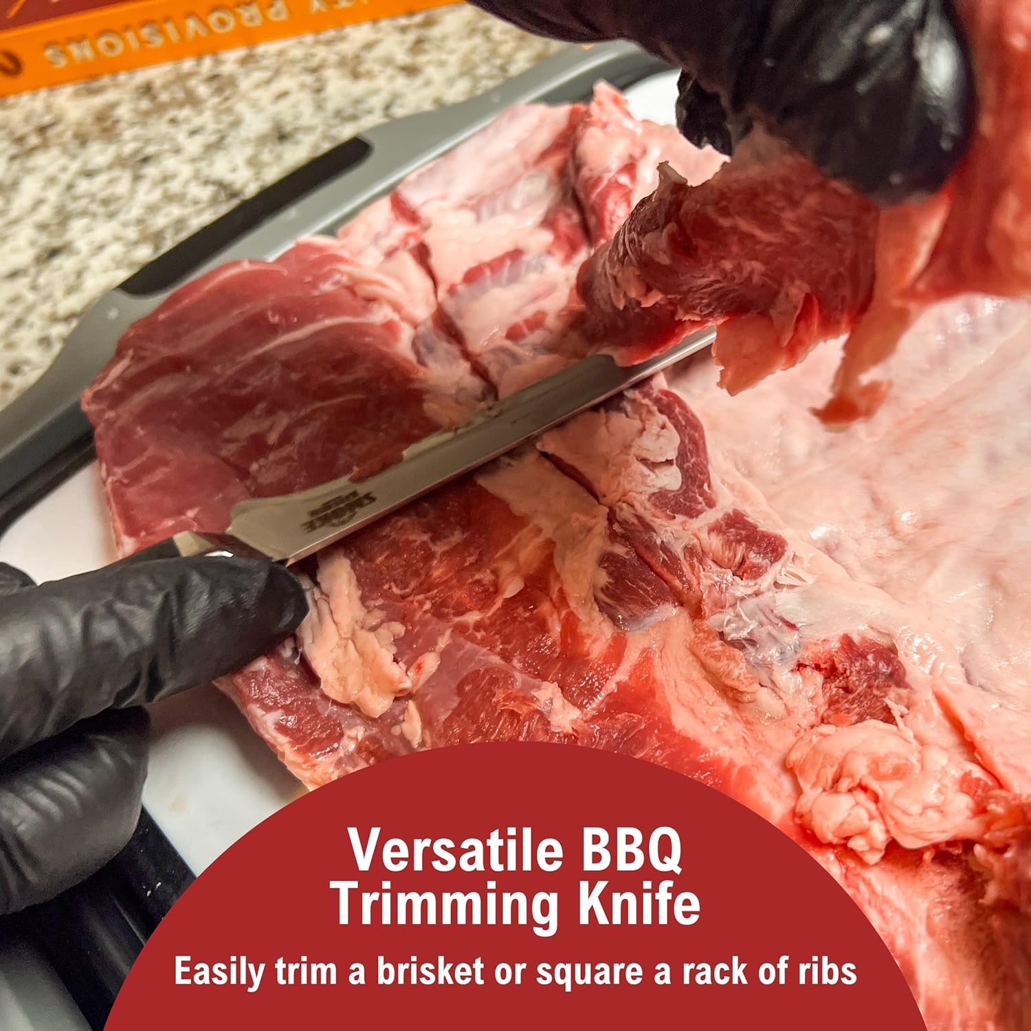 Smoke Kitchen BBQ Knife Set – 12" Brisket Slicing Knife & 6.5" Boning Knife – VG-10 Steel, Full Tang, G10 Handle – Trim, Slice & Carve Brisket, Ribs, Chicken, Pork – Pitmaster Gift