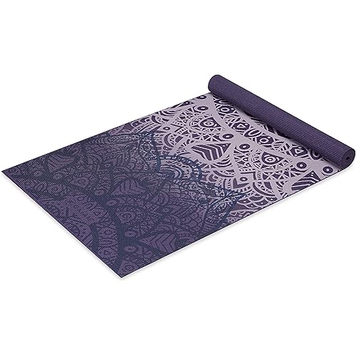 Gaiam Print Yoga Mat, Non Slip Exercise & Fitness Mat for All Types of Yoga, Pilates & Floor Exercises