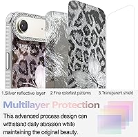Vista 407 de I-MGAE-IN-AR - Funda diseñada para iPhone 12 y 12 Pro, diseño de mariposa plateada brillante, funda protectora de poliuretano termoplástico, suave