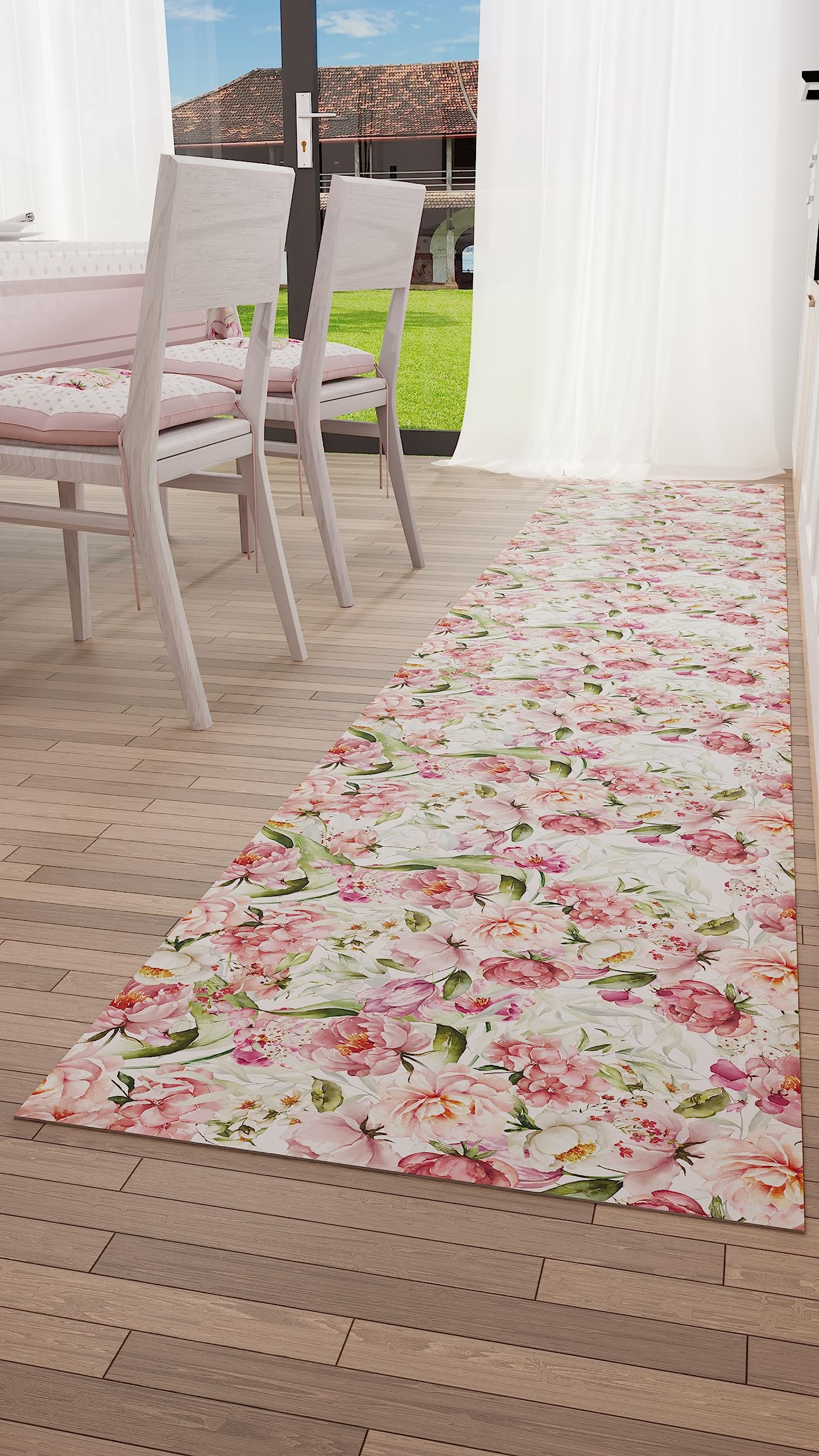 Tappeto Runner Cucina Moderno - 110x320 Cm - Antiscivolo E Lavabile - Motivo Astratto 3D
