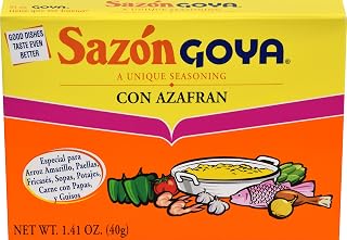 Goya Sazón with Azafran Seasoning - Authentic Saffron Blend for Paella, Rice & Latino Dishes, 1.41 oz