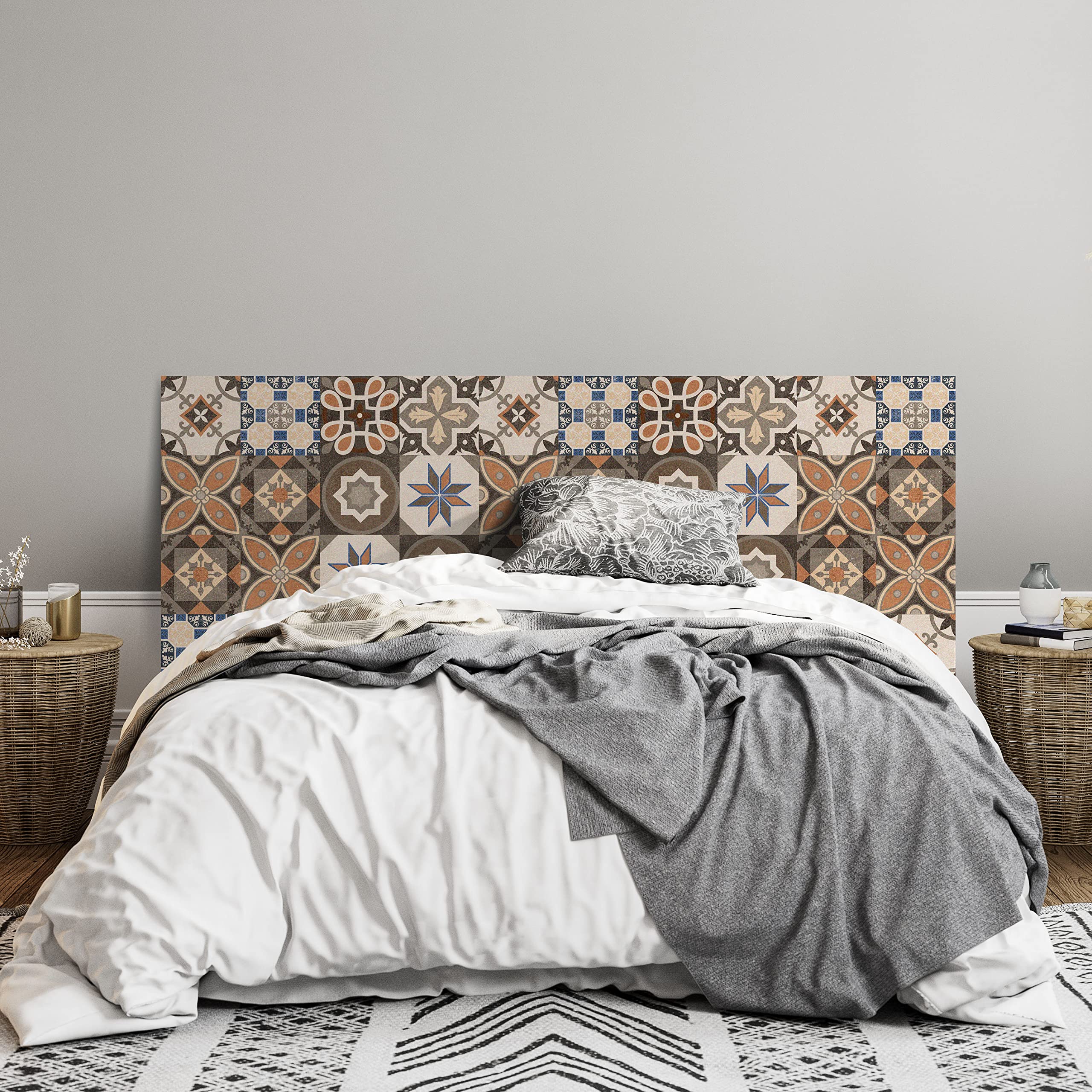 Aprint Decor Cabecero Cama Decorativo Económico En PVC - Tipo Forja Modelo Switzerland 200cm X 60cm Negro 70325497