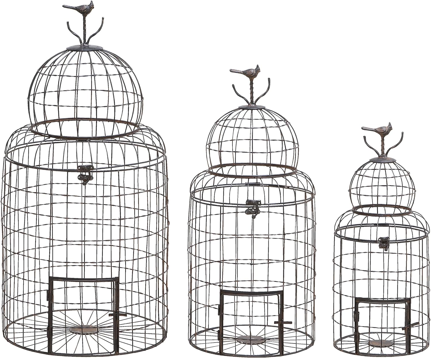 Deco 79 55123 3Piece Metal Decorative Planter Set Patio