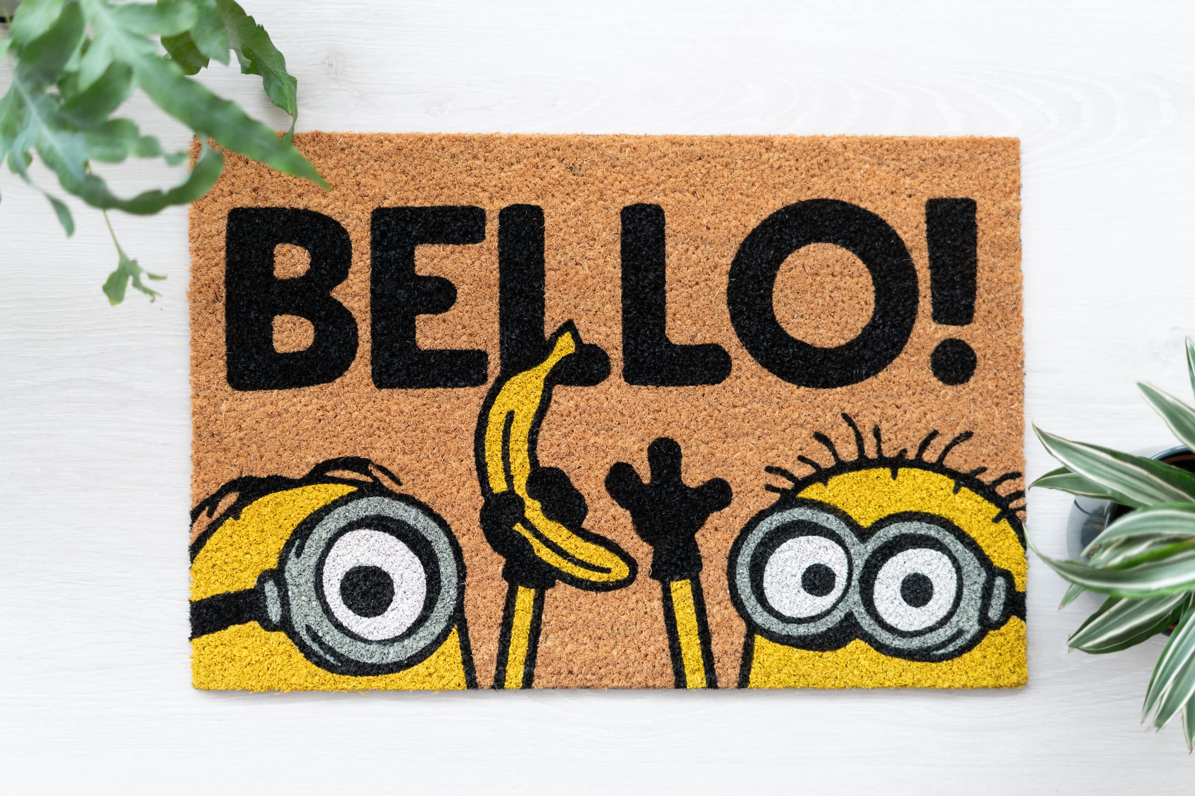 Cherieribbonborderknit minionepiece エムエメ Grupo Erik Door Mat - Minions Gifts | 15.7 x 23.6 in - 40 x 60 cm