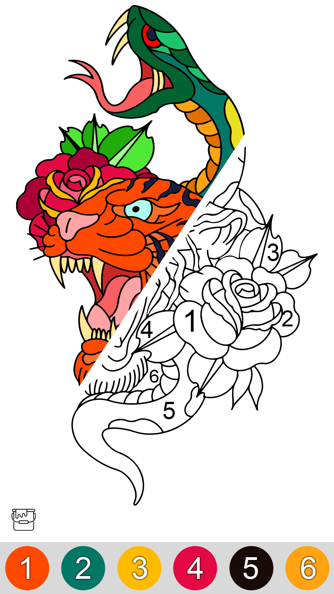 Tattoo Color by Number Artbook - App on Amazon Appstore