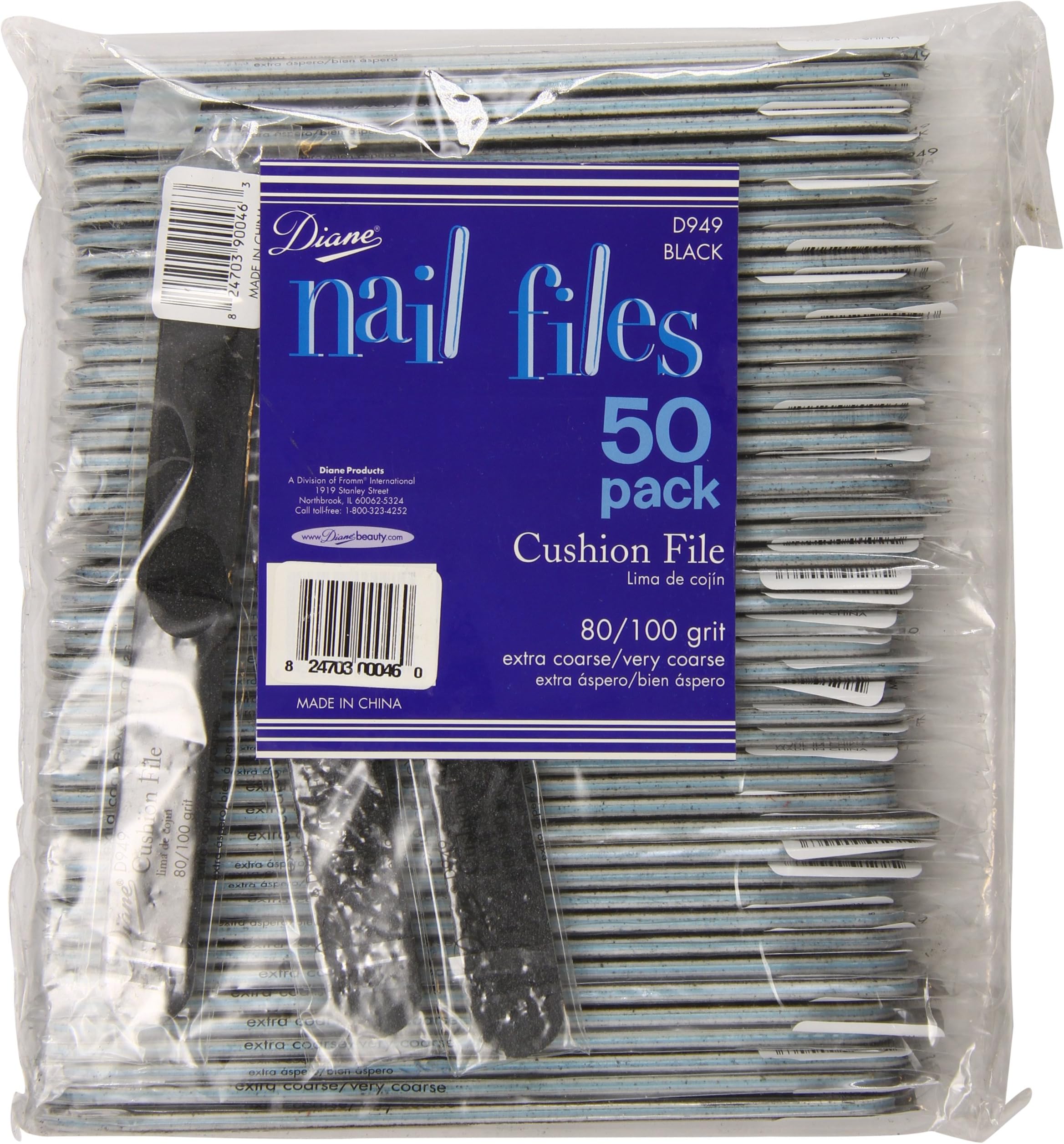 Diane Shaping 80/100 Cushion Nail File, 50 Count