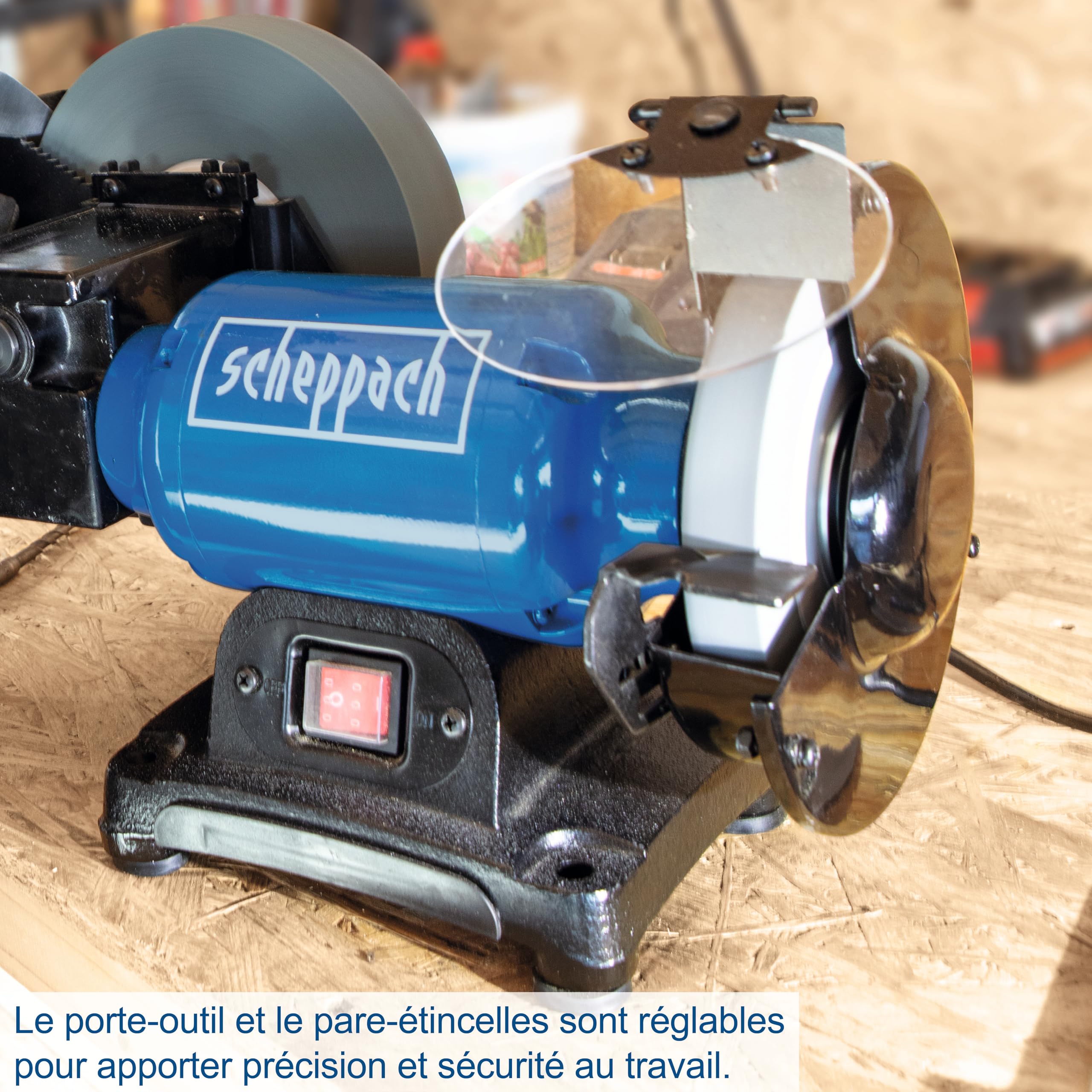 Scheppach Touret Mixte BG200W - Moteur à induction | 250W