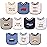Luvable Friends Unisex Baby Cotton Terry Drooler Bibs with PEVA Back, Transportation, One Size