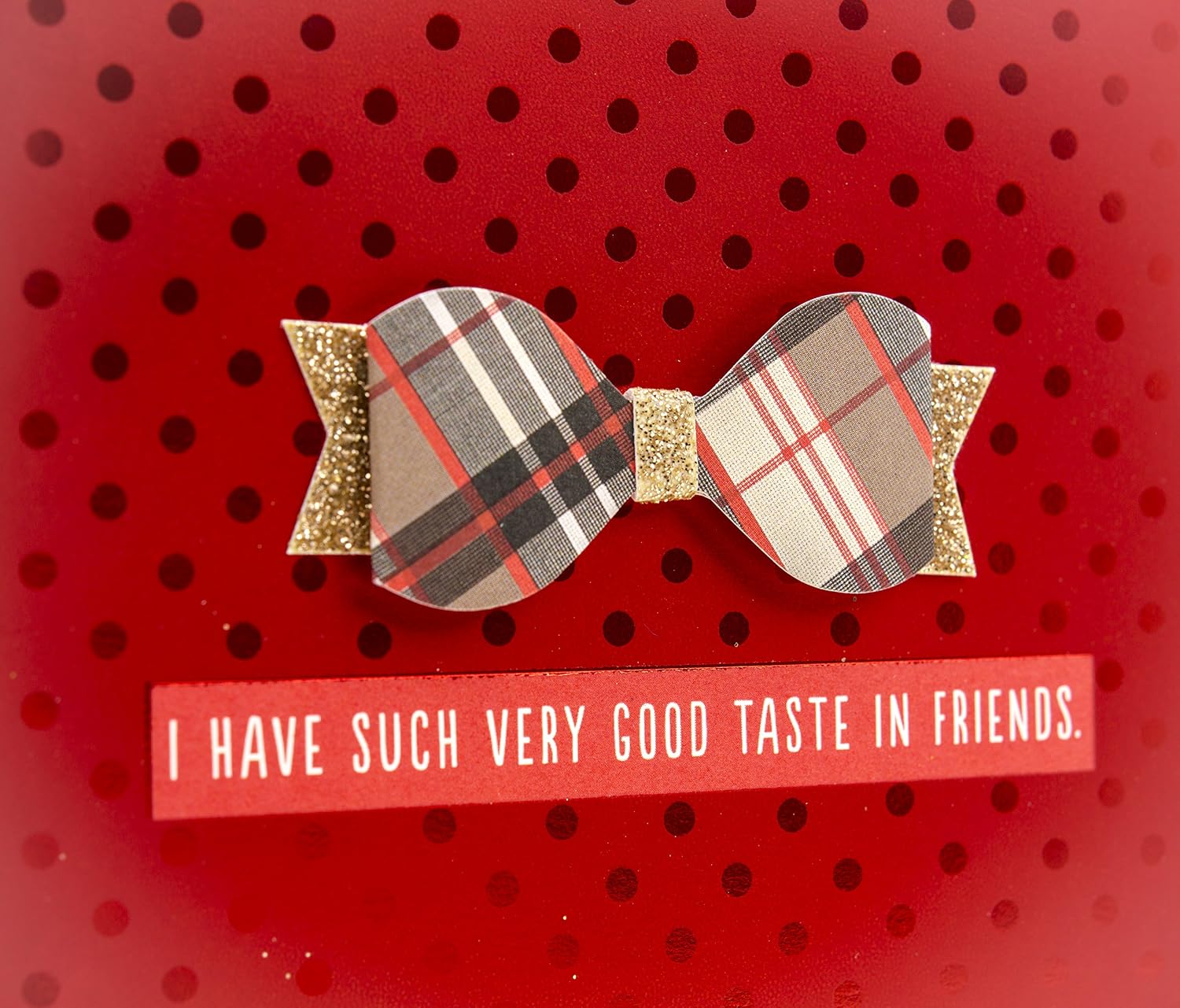 Hallmark Christmas Card for Friend (Glitter Bow)