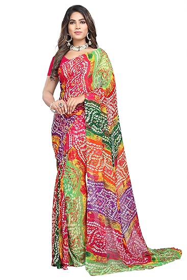 chiffon chunri saree