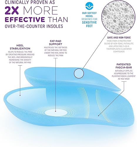 Miniatura 2 de Heel That Pain Plantillas de gel para fascitis plantar, asientos de talón, inserciones ortopédicas de pie, copas de talón para dolor de talón y