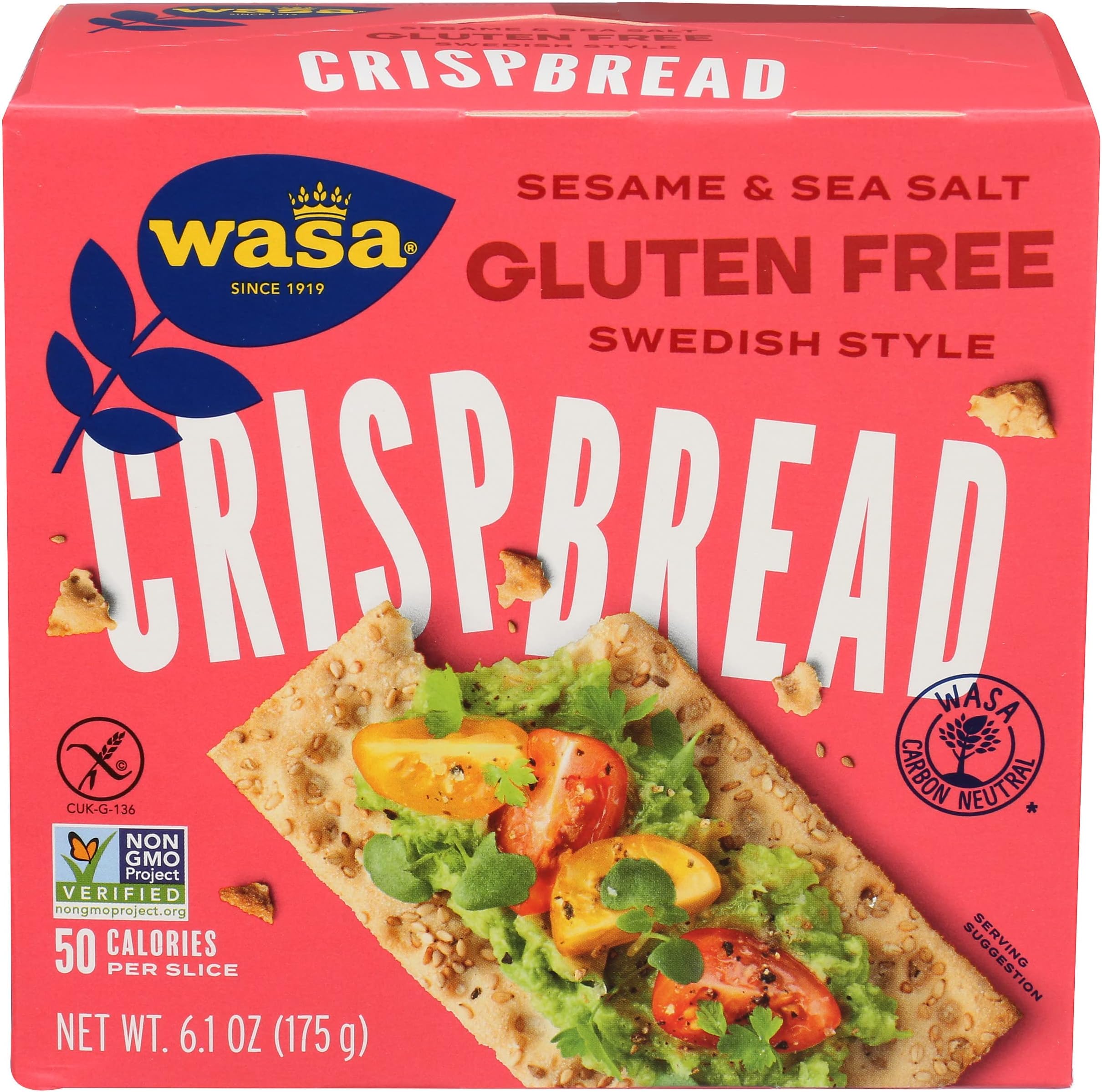 Wasa, Gluten Free Sesame & Sea Salt Crispbread, Net wt. 6.